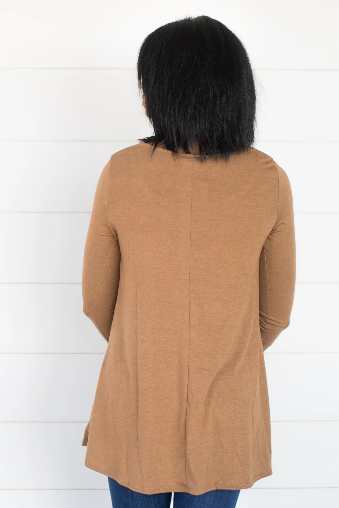Always Love You Criss Cross V-Neck 3/4 Sleeve Top in Coco